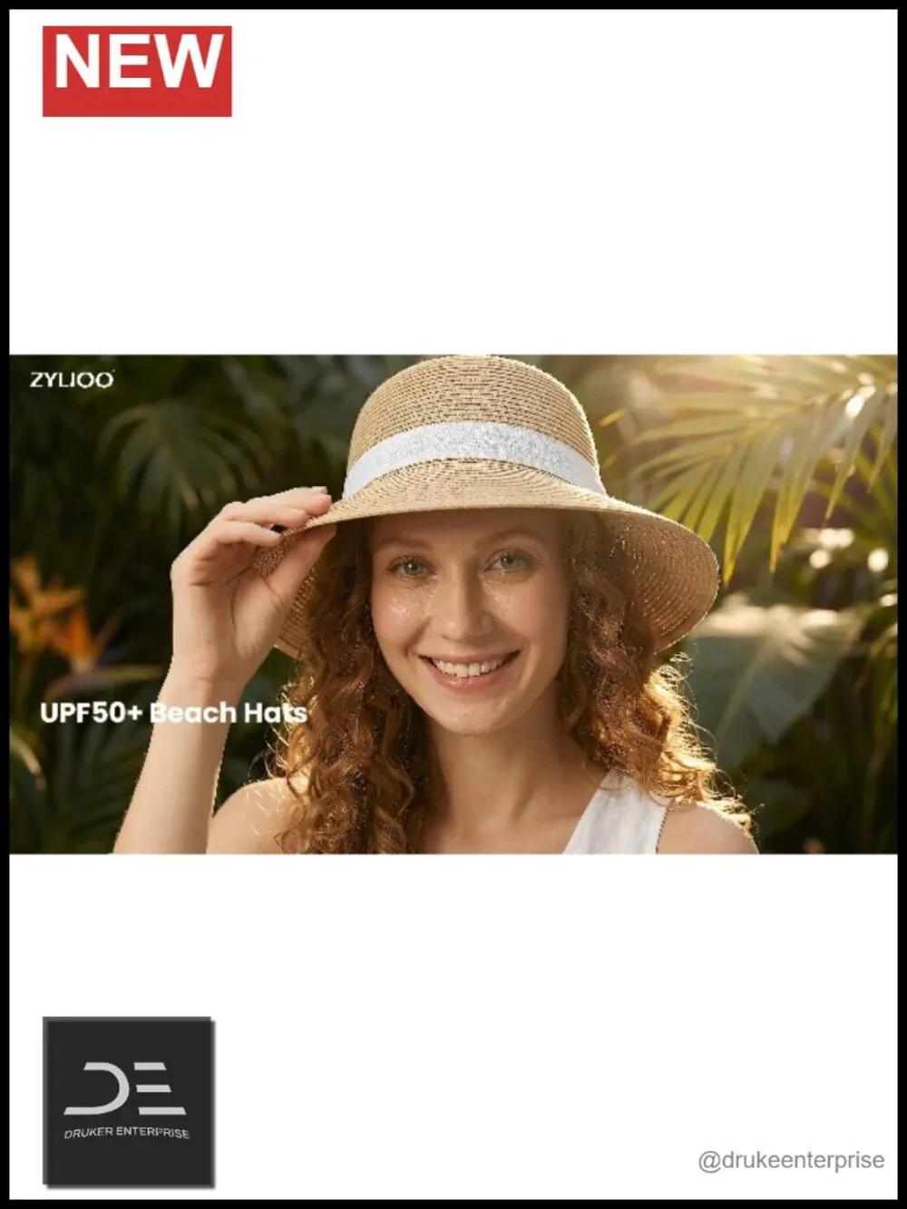 Women's Wide Brim Straw Sun Hat UPF 50+ Floppy Beach Hat Travel Vacation Outdoor